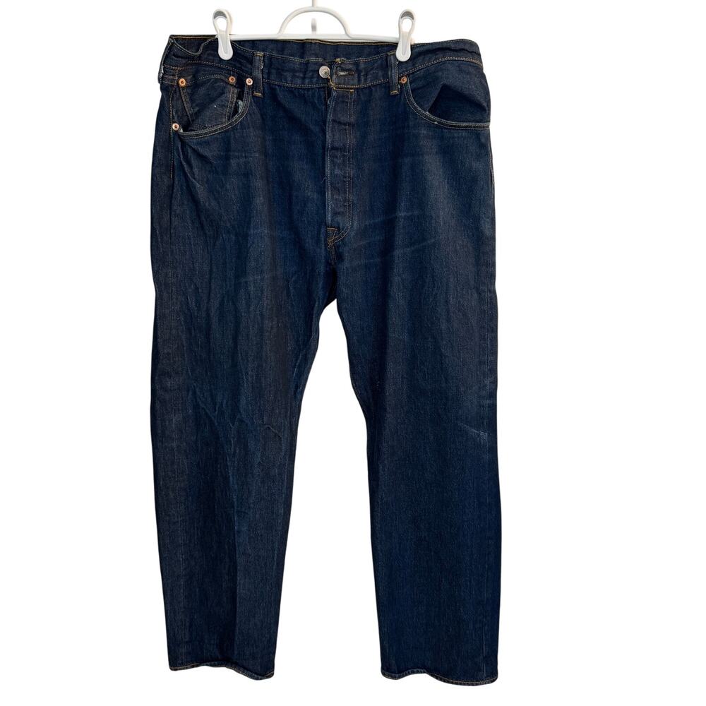 Levi's 501 Jeans Men's Blue Denim Button Fly Straight‎ Sz W40 X L30